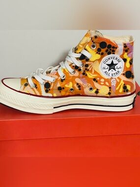 Custom Painted Converse Chuck 70 High Tops Abstract Art Mens 7 / Womens 9